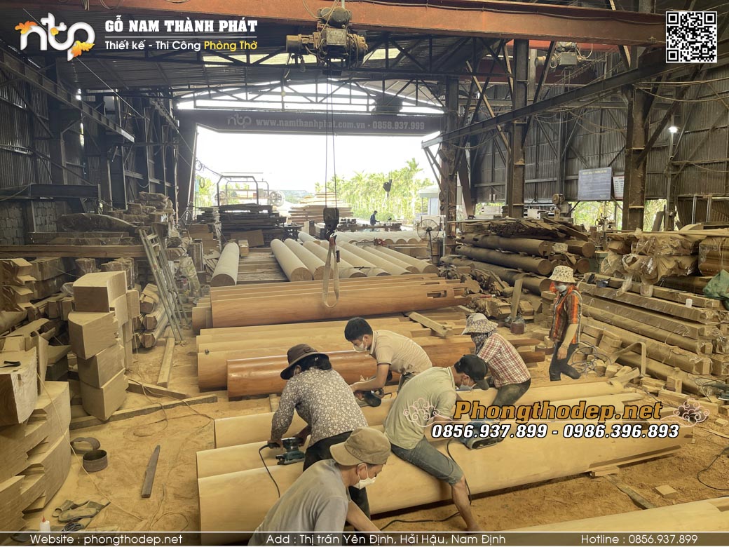 Hình ảnh xưởng mộc nhà gỗ Nam Thành Phát