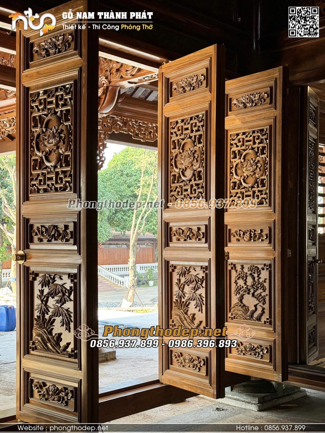 Mẫu cửa bức bàn 4 cánh do Nam Thành Phát thi công