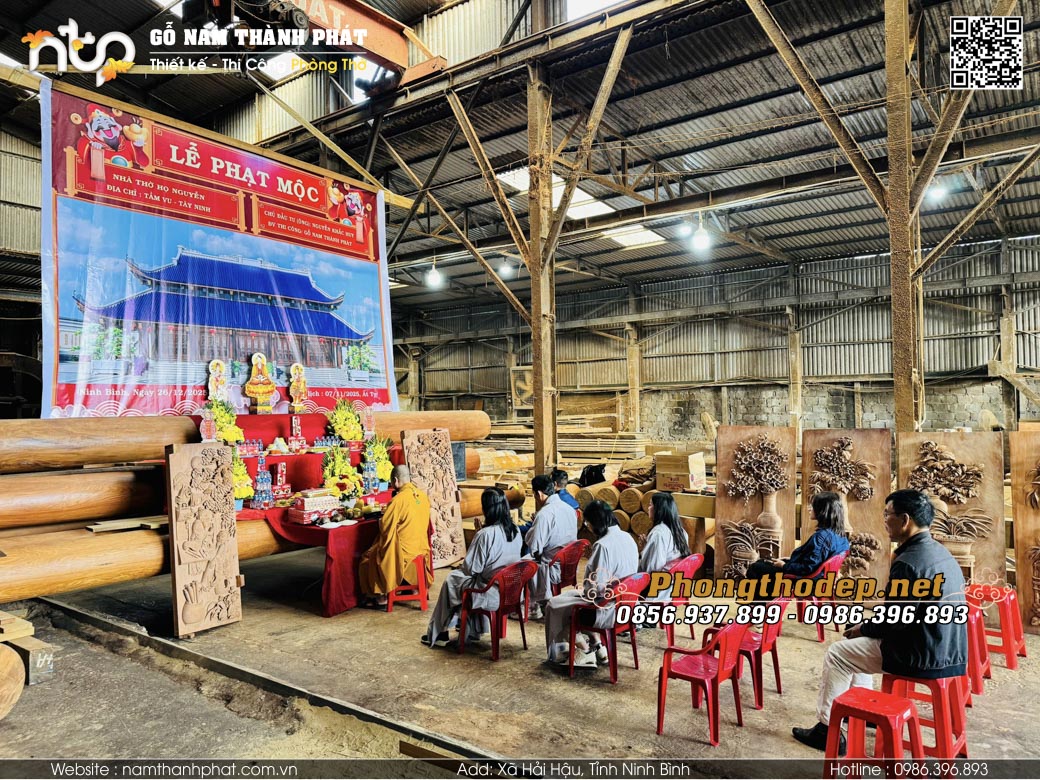 lễ phạt mộc nhà gỗ 5 gian